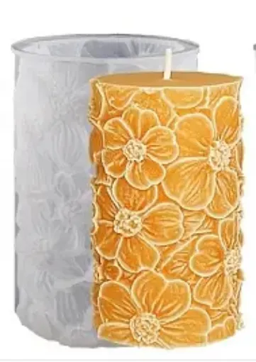 molde silicona para velas modelo velon flores 72x108mms 0