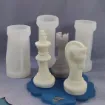 molde silicona para resina epoxi modelo pieza ajedrez rey medida 45x45x88mms 2