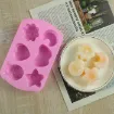 molde silicona grado alimenticio para chocolate masas resina jabones 16x10x2 5cms bombones x6 3