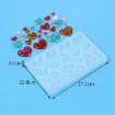 molde silicona para resina epoxi porcelana modelo cabujones corazones 4 medidas 108x172x8mms 1