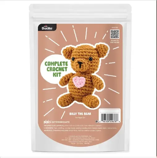 kit crochet para hacer amigurumis brucilla modelo billy el oso medida 13cms 0