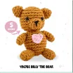 kit crochet para hacer amigurumis brucilla modelo billy el oso medida 13cms 2