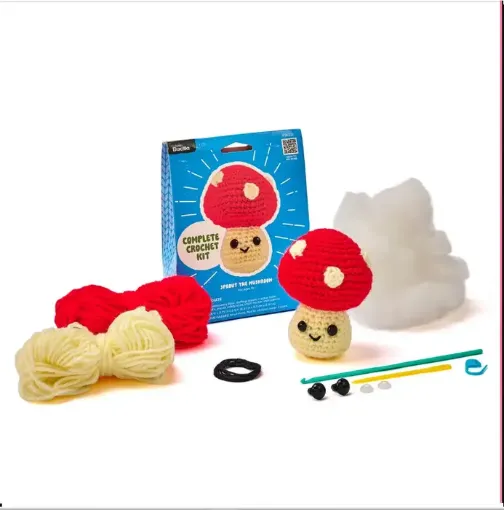 kit crochet para hacer amigurumis brucilla modelo brote el champignon medida 10cms 0