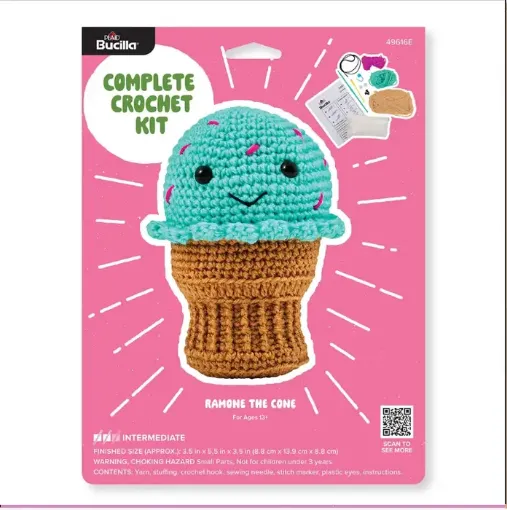 kit crochet para hacer amigurumis brucilla modelo ramone el cono medida 14cms 0