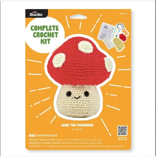 kit crochet para hacer amigurumis brucilla modelo juno la seta medida 14cms 0