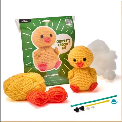 kit crochet para hacer amigurumis brucilla modelo dalila la patita medida 13cms 0