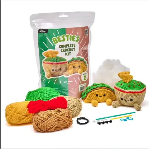 kit crochet para hacer amigurumis brucilla modelo amigos picantes medida 13cms 0