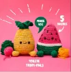 kit crochet para hacer amigurumis brucilla modelo amigos tropicales medida 13cms 2