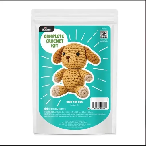 kit crochet para hacer amigurumis brucilla modelo dion el perro medida 13cms 0