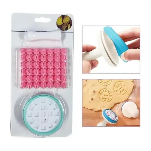 sello marcador abecedario guia plastico circular letras numeros 6mms b68cookie stamper 0
