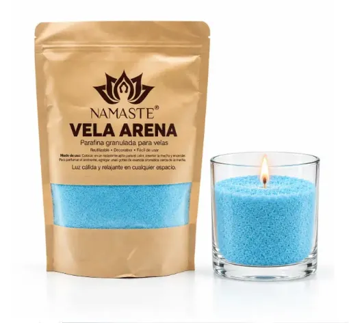 parafina polvo para fabricacion velas artesanales namaste paquete kg color celeste 0