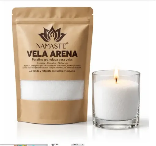 parafina polvo para fabricacion velas artesanales namaste paquete kg color blanco 0