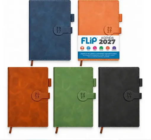 agenda 2027 flip a5 medida 21x15cms 178 paginas modelo deluxe varias tapas 0