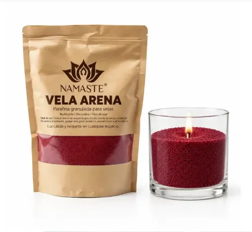 parafina polvo para fabricacion velas artesanales namaste paquete kg color bordeaux 0