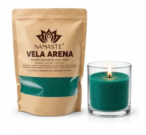 parafina polvo para fabricacion velas artesanales namaste paquete kg color verde oscuro 0