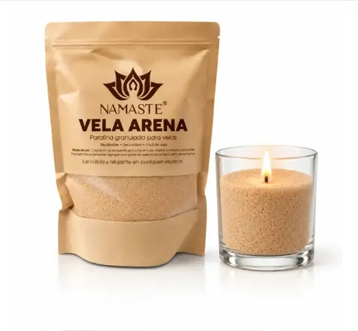 parafina polvo para fabricacion velas artesanales namaste paquete kg color naranja claro 0