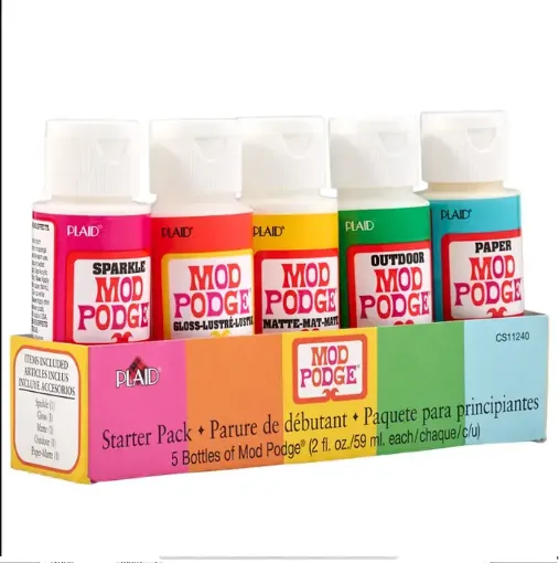starter pack adhesivo sellador barniz mod podge kit iniciacion 5 barnices diferentes 2oz 59ml 0