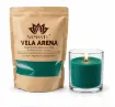 parafina polvo reutilizable para fabricacion velas artesanales namaste 250grs color verde oscuro 0