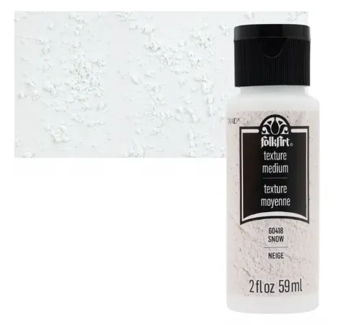 pasta acrilica textura textured medium acrylic snow fok art efecto blanco nieve x2oz 59ml 0
