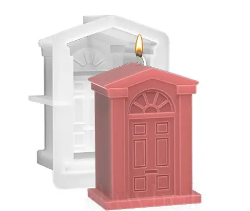 molde silicona para velas masas resina epoxi modelo fachada puerta medida 74x44x101mms 0