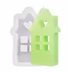 molde silicona para velas masas resina epoxi modelo casita corazon medida 139x79x21mms 0