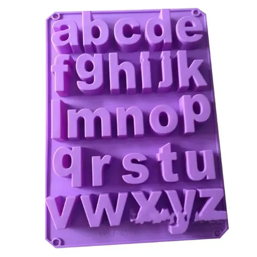 molde silicona para resina modelo abecedario alfabeto letras minusculas 55mm medida 340x222x25mms 0