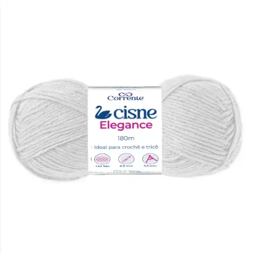 lana 100 acrilica cisne elegance corrente 100gr 180mts tex 550 color 0000b blanco 0