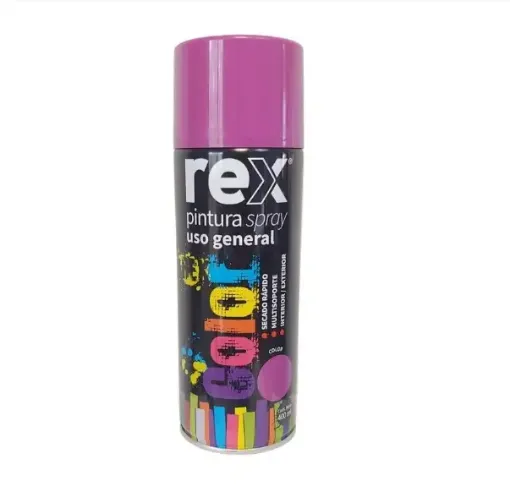 pintura aerosol rex base resinas acrilicas 400ml color violeta 0