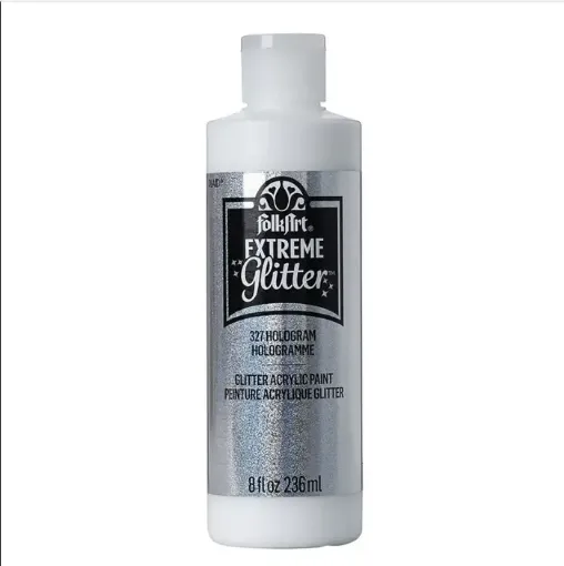 pintura acrilica extreme glitter hologram folk art color holograma brillante x8oz 236ml 0