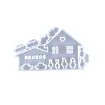molde silicona grado alimenticio para resina epoxi modelo portallaves casita familia 99x165x10mms 0