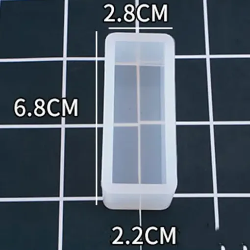 molde silicona para resina epoxi jabones velas modelo base rectangular medida 68x28x22mm 0