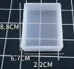molde silicona para resina epoxi jabones velas modelo base rectangular medida 88x67x22mm 0