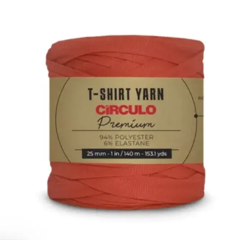 trapillo premium circulo 25mms ancho 94 poliester madeja 270gr 140mts color manzana love 3881 0
