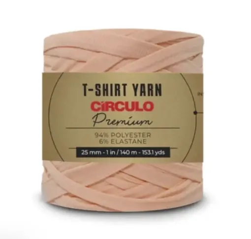 trapillo premium circulo 25mms ancho 94 poliester madeja 270gr 140mts color rosado 3363 0