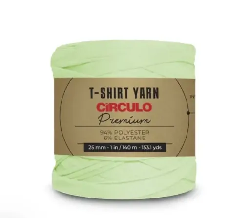 trapillo premium circulo 25mms ancho 94 poliester madeja 270gr 140mts color verde brote 5427 0