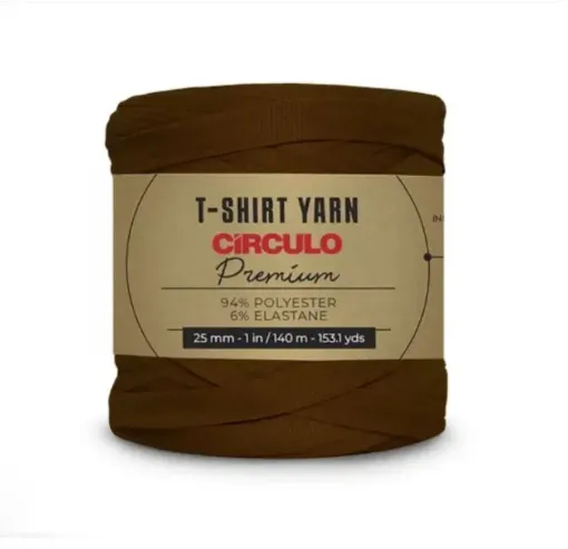 trapillo premium circulo 25mms ancho 94 poliester madeja 270gr 140mts color cocoa 7288 0