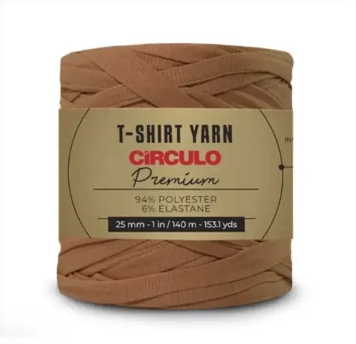 trapillo premium circulo 25mms ancho 94 poliester madeja 270gr 140mts color cueva 7370 0