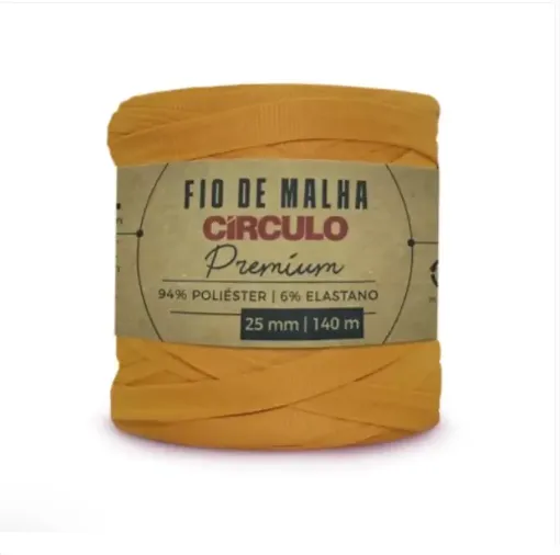 trapillo premium circulo 25mms ancho 94 poliester madeja 270gr 140mts color melocoton 7103 0
