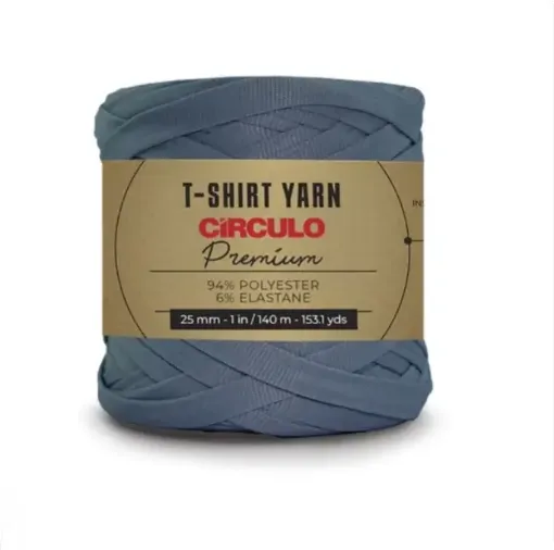 trapillo premium circulo 25mms ancho 94 poliester madeja 270gr 140mts color azul cielo 2966 0