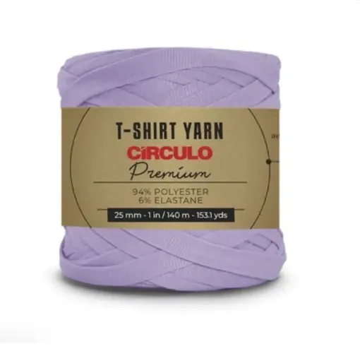 trapillo premium circulo 25mms ancho 94 poliester madeja 270gr 140mts color violeta bigaro 6630 0