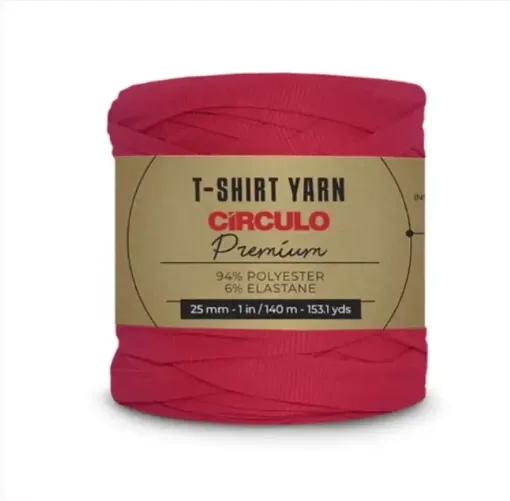 trapillo premium circulo 25mms ancho 94 poliester madeja 270gr 140mts color magenta 3748 0