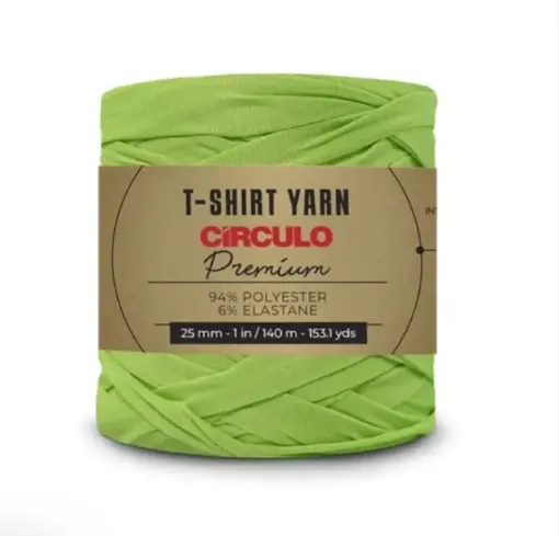 trapillo premium circulo 25mms ancho 94 poliester madeja 270gr 140mts color verde tomillo 5380 0